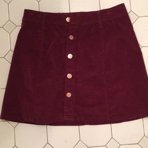 A line corduroy skirt